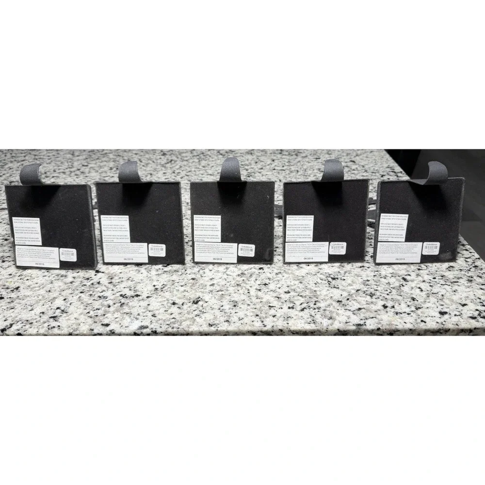 Crate & Barrel 3D Zinc Reindeer Matte Black Christmas Stocking Holder Set Of 5